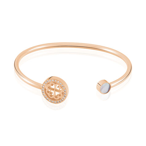 Damenarmband Edelstahl Rosé Vergoldet Kristal - Armreifen Damen | OROVIVO