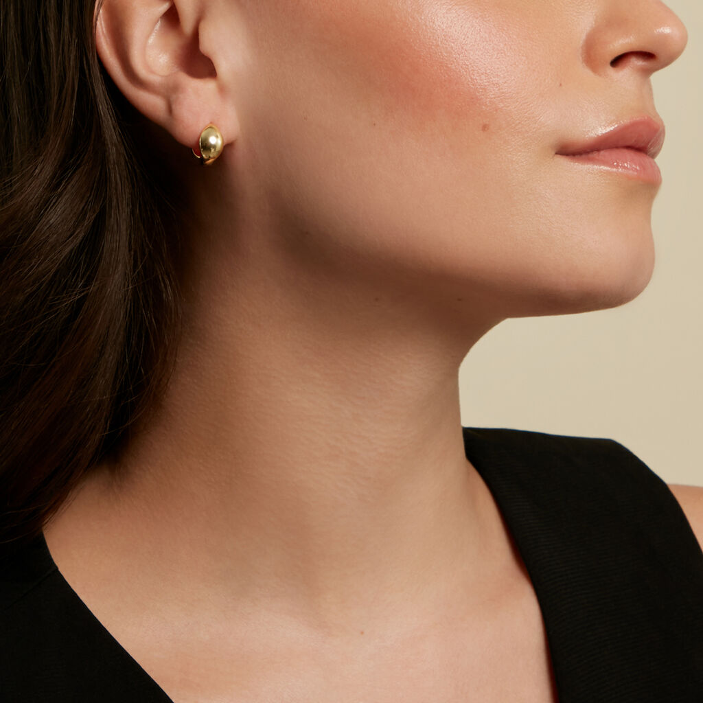 VEYRA Damen Creolen Silber vergoldet 925 Tropfen