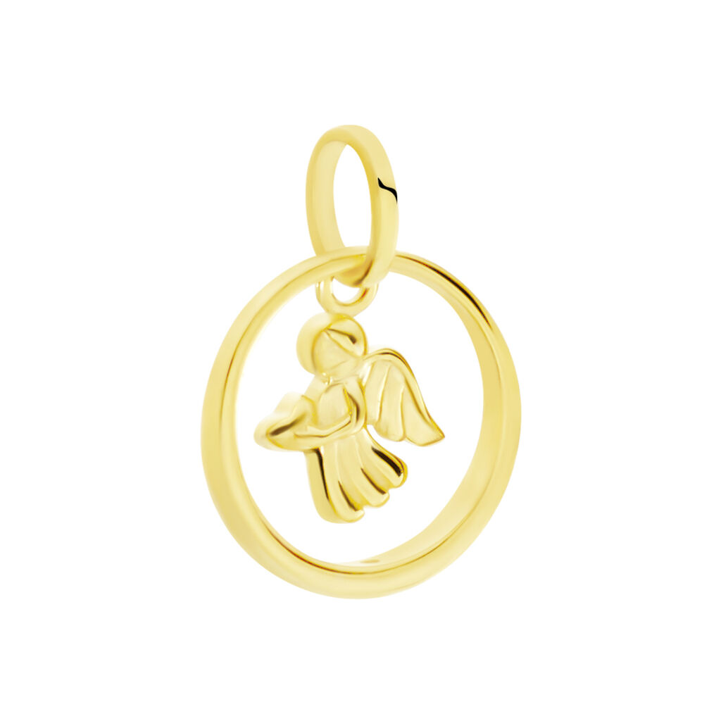 JAZ TAUFRING Kinder Anh&auml;nger Gold 375 (9 Karat) Zirkonia Wei&szlig; 0,01 ct Engel