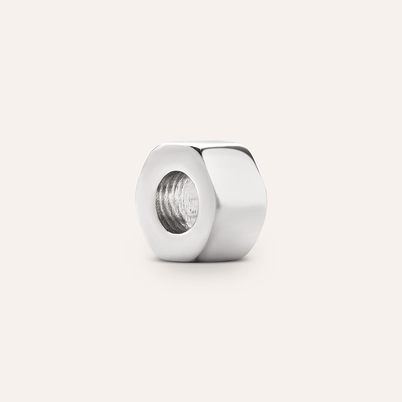 Bead Essential Code Acciaio Bicolore Bianco / Nero - Spannringe Herren | OROVIVO