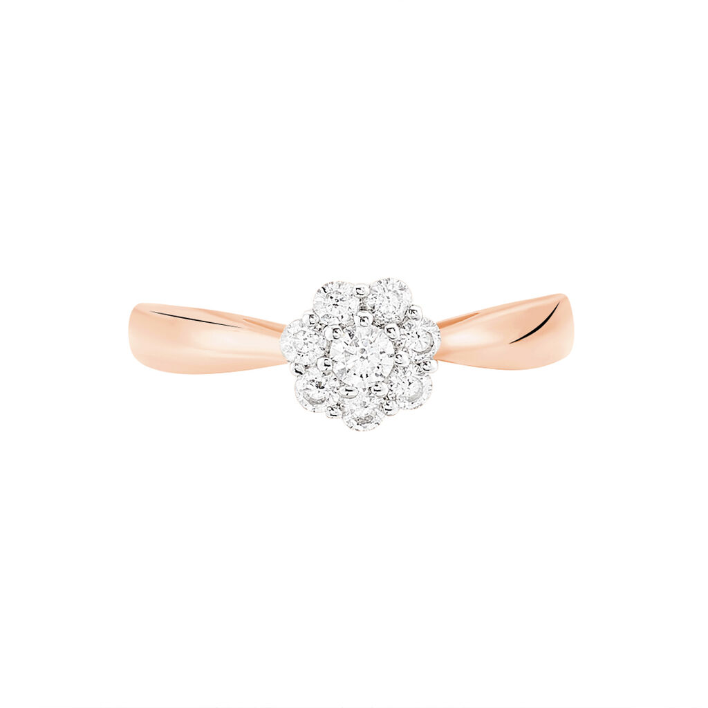 Bague Lizie Or Rose  Et Oxydes - Spannringe Damen | OROVIVO