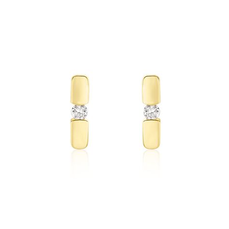 Damen Ohrstecker Gold 585 Diamant 0,1ct Sanina  - Ohrstecker Damen | OROVIVO