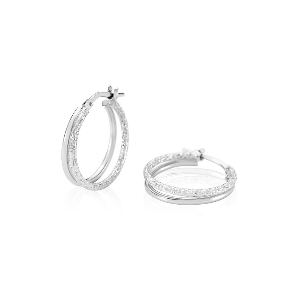 JOSEFINE Damen Creolen Silber 925, Creolen ohne Stein