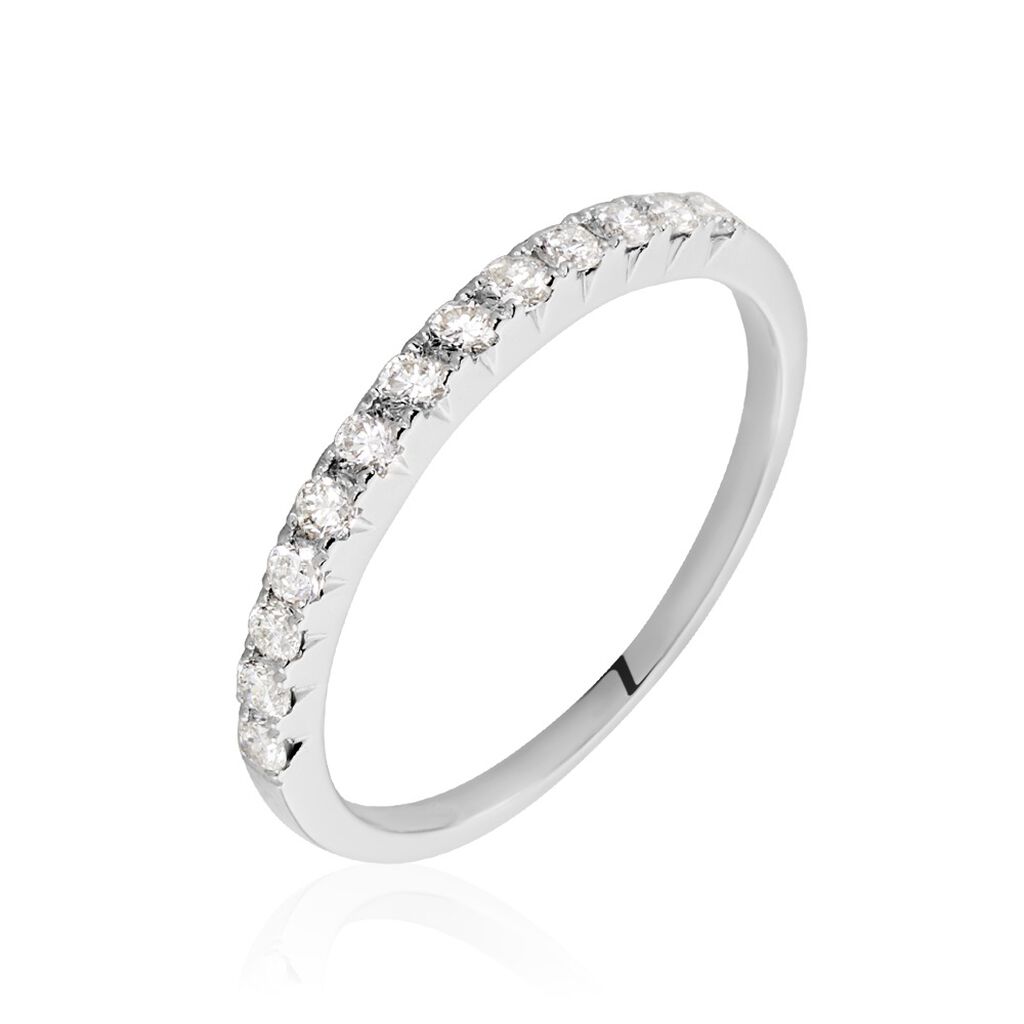 Damen Trauring Weißgold 375 Diamant 0,4ct Memo Luisa 1,90mm  - Eheringe mit Stein Damen | OROVIVO