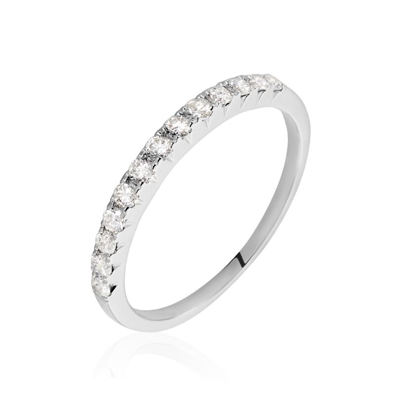 Damen Trauring Weißgold 375 Diamant 0,4ct Memo Luisa 1,90mm  - Eheringe mit Stein Damen | OROVIVO