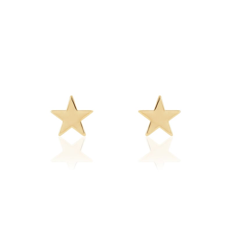 Boucles D'oreilles Puces Gulluae Plaque Or Jaune - Spannringe Damen | OROVIVO