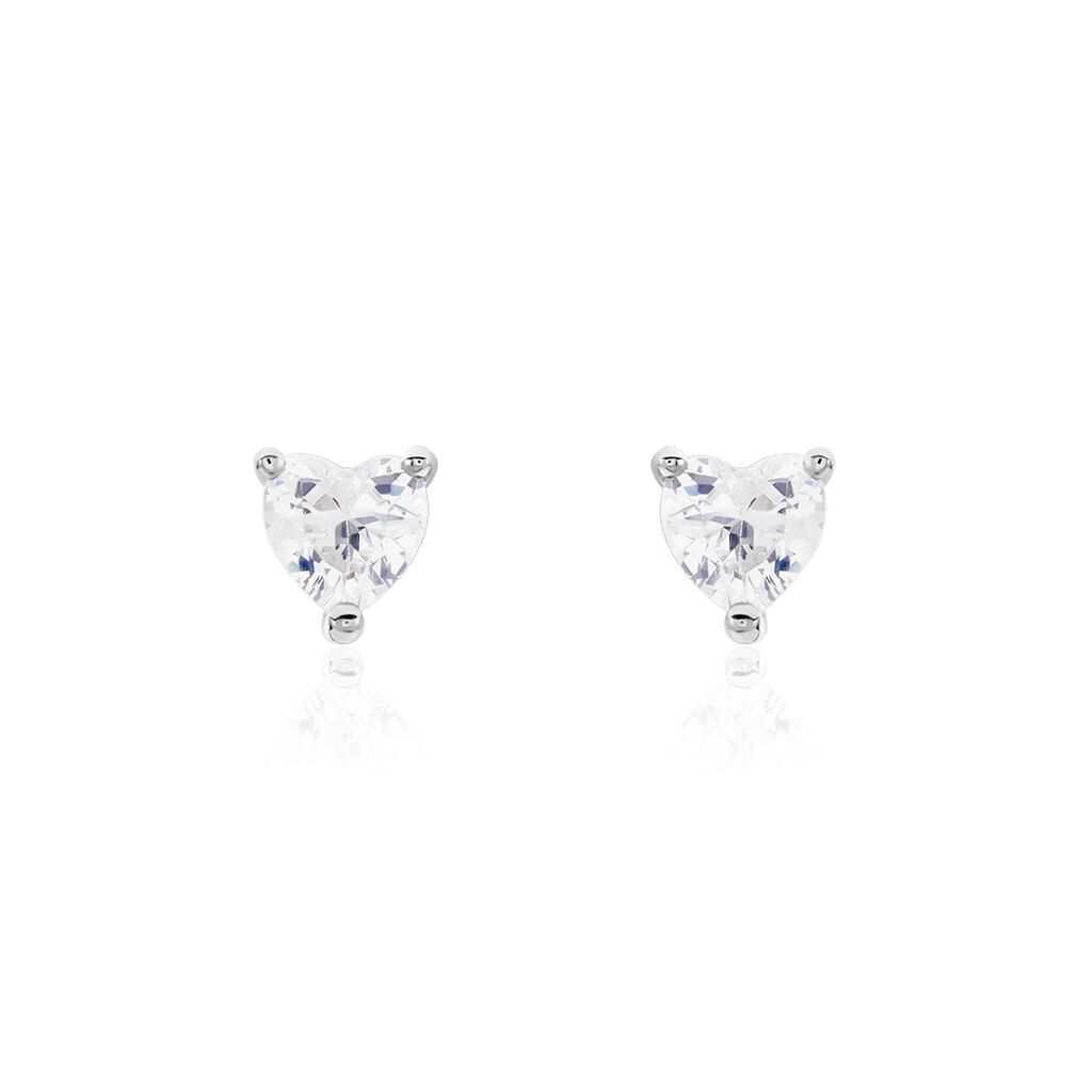 Damen Ohrstecker Silber 925 Zirkonia ---, Ohrstecker ohne Stein