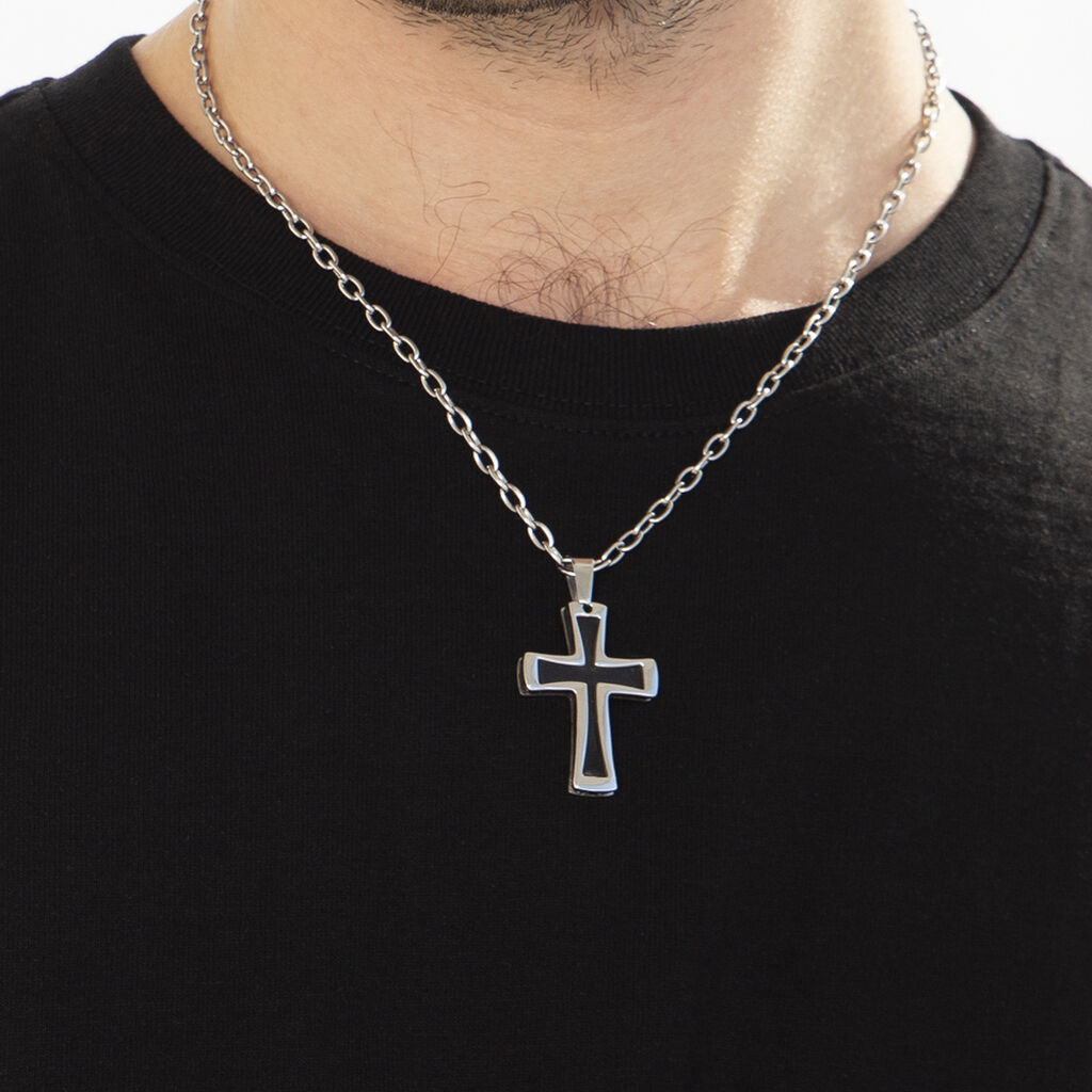 Herren Kette Stahl Kreuz - Halsketten Herren | OROVIVO