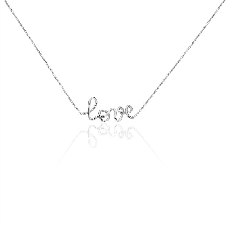 Collier Argent Rhodie Ecriture Love - Spannringe Damen | OROVIVO