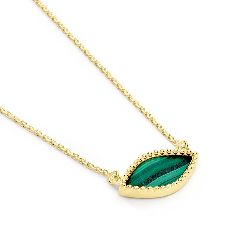 Collier Silma Or Jaune Malachite - Spannringe Damen | OROVIVO