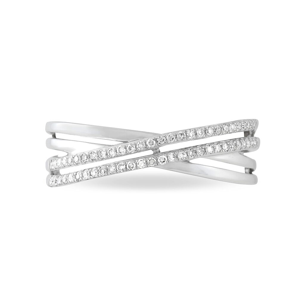 Bague Julianne Or Blanc Diamant Divers - Spannringe Damen | OROVIVO