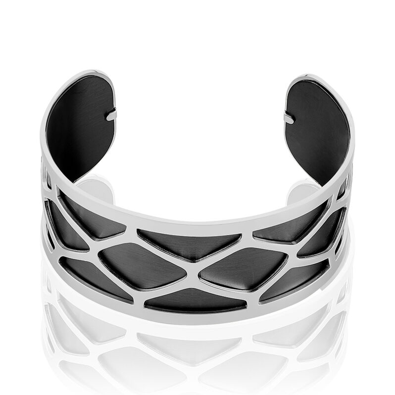 Bracelet Jonc Acier Blanc - Spannringe Damen | OROVIVO