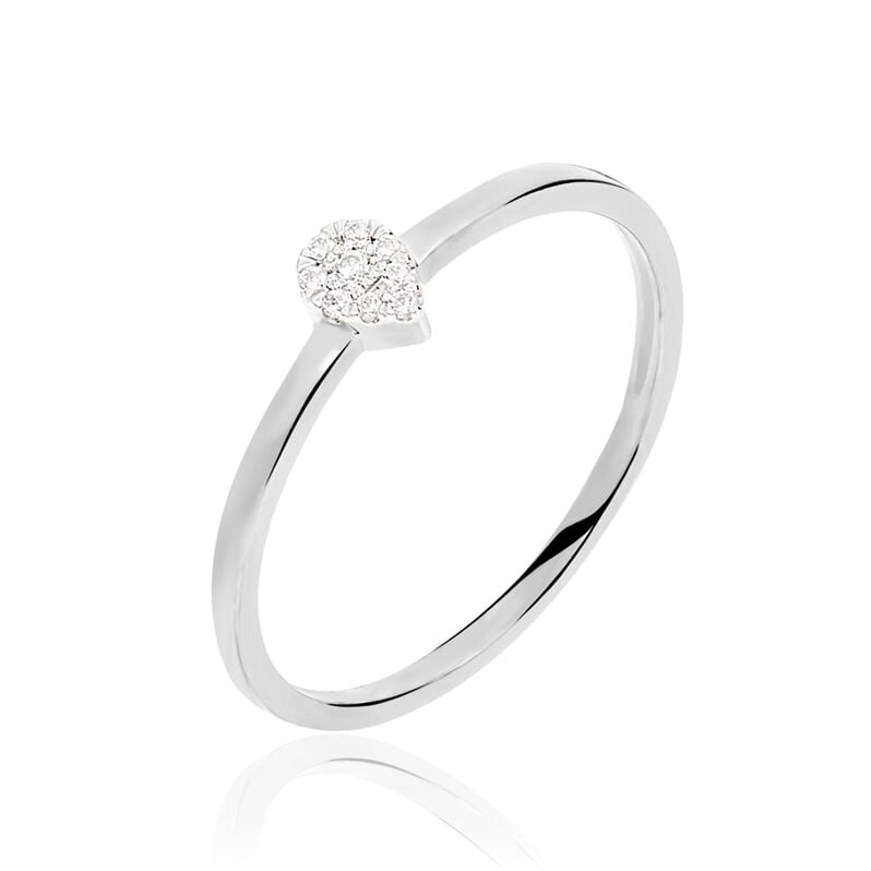 Bague Adhira Or Blanc Diamant - Spannringe Damen | OROVIVO