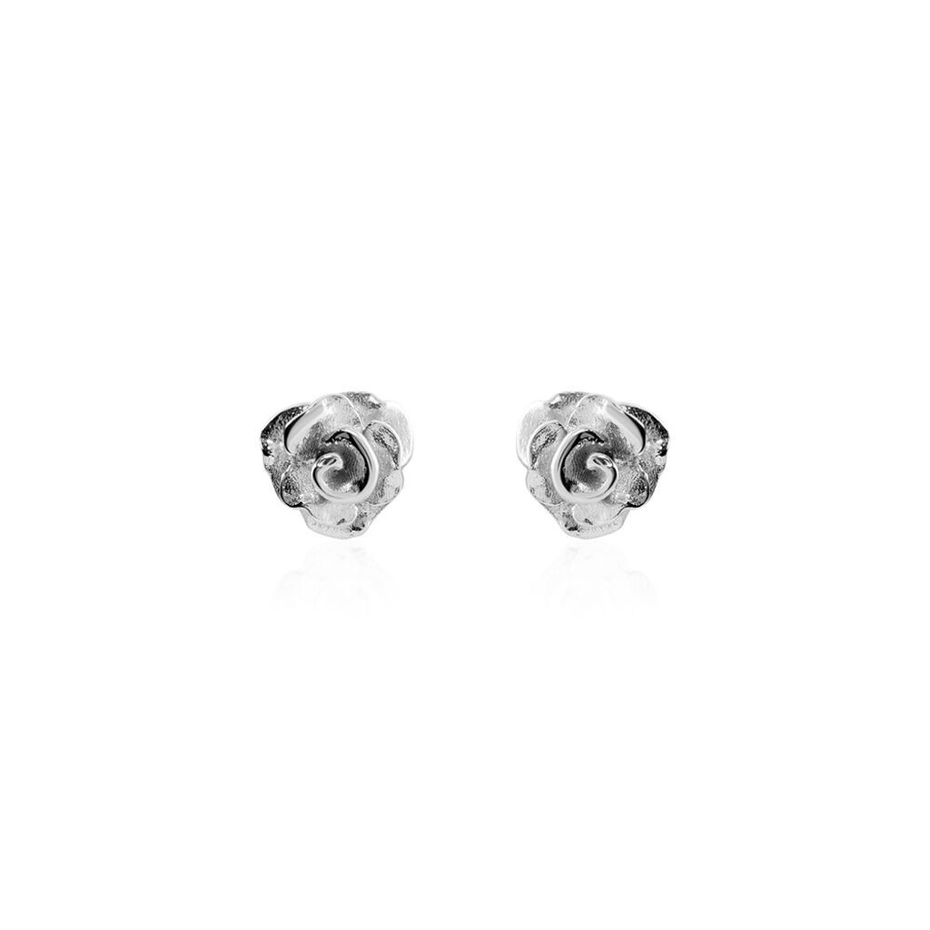 ROSALIA Damen Ohrstecker Silber 925 Rosette, Ohrstecker ohne Stein