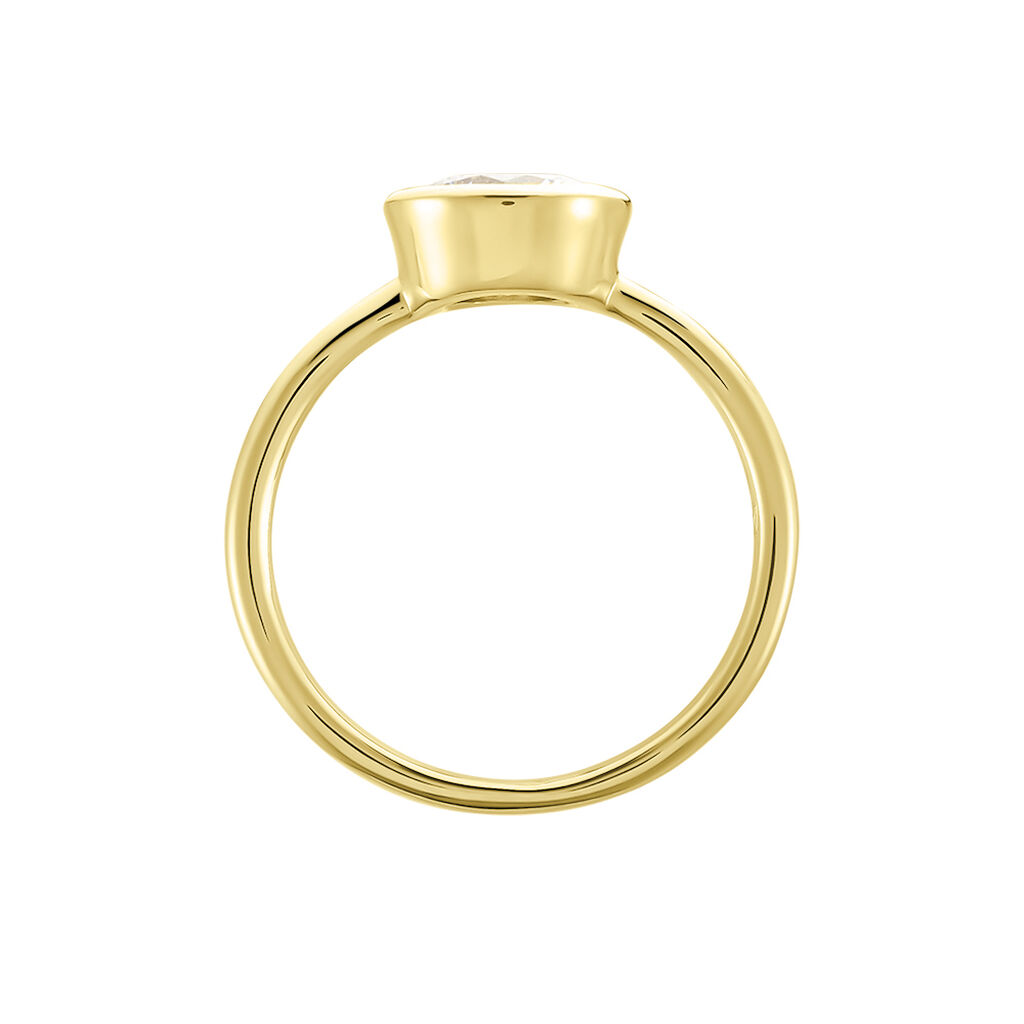 Damen Ring Vergoldet Zirkonia Malena 8,00mm  - Ringe mit Stein Damen | OROVIVO
