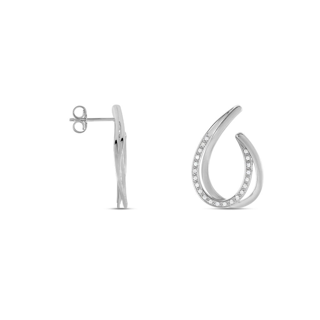 Damen Ohrstecker Silber Silber 925 Zirkonia Olina  - Ohrstecker Damen | OROVIVO