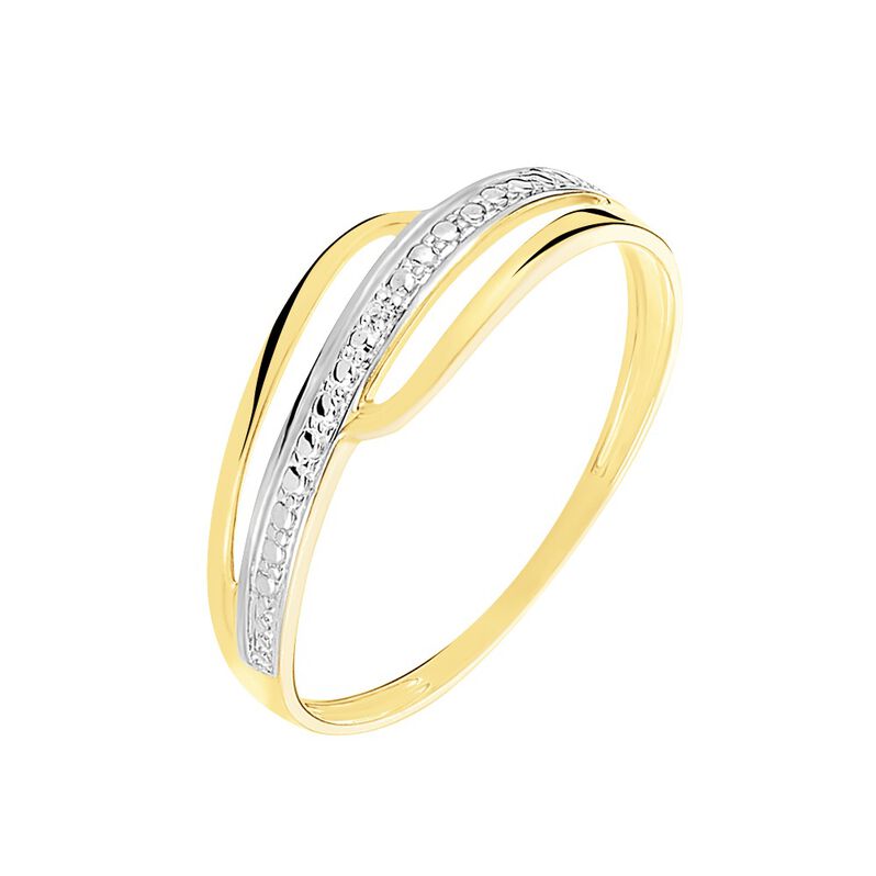 Anello Fascia Sophia Oro Giallo Diamante - Spannringe Damen | OROVIVO