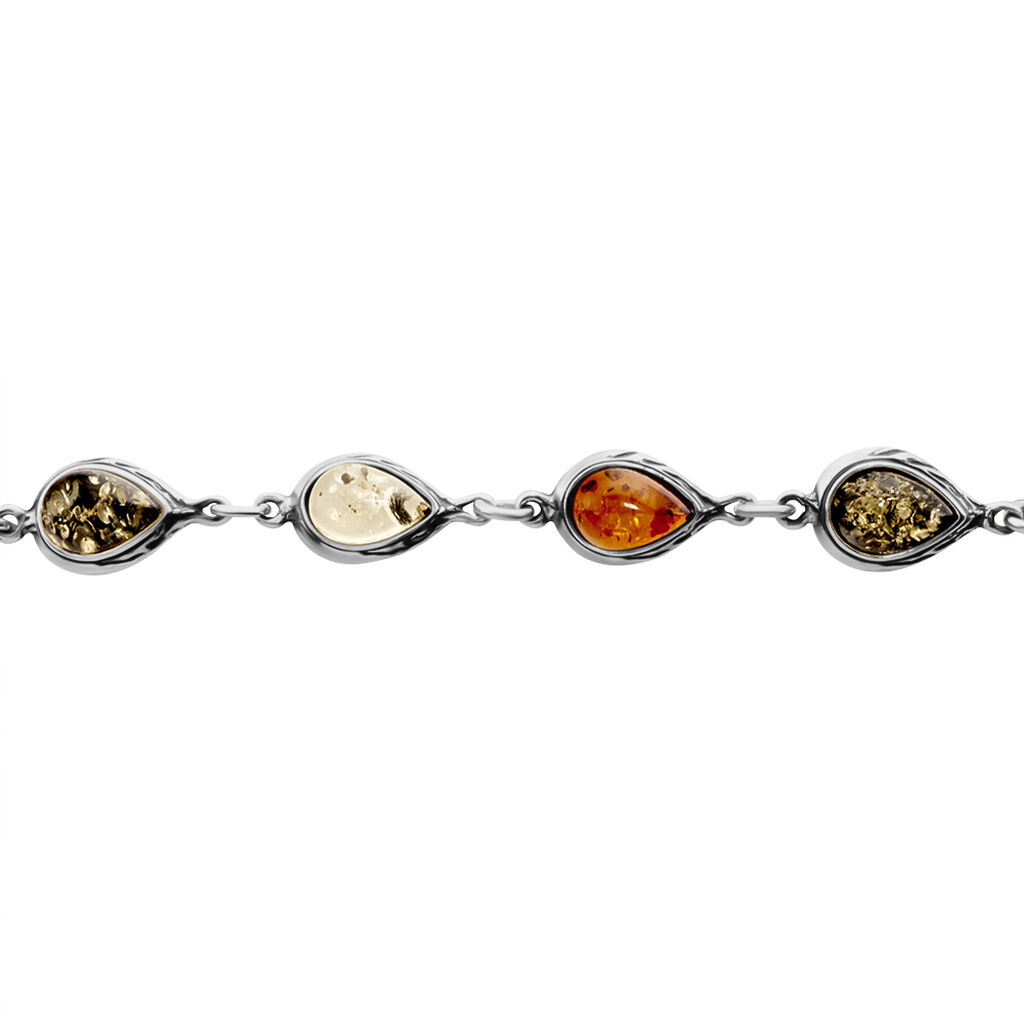Bracelet Argent Et Ambre - Spannringe Damen | OROVIVO