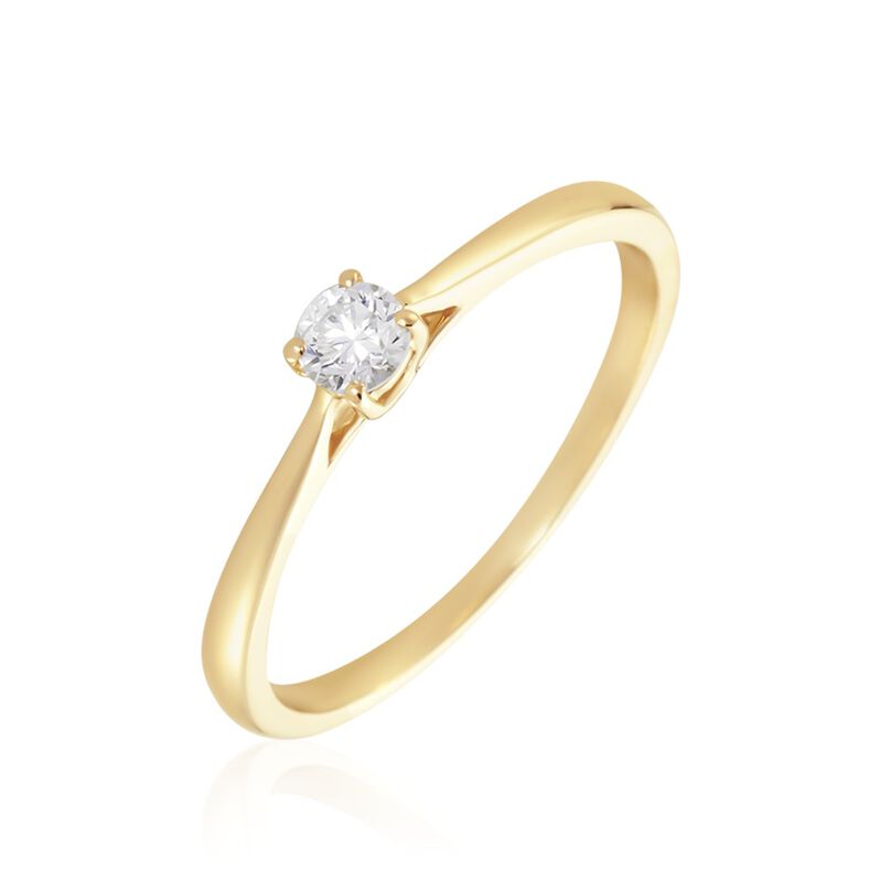 Damen Ring Gold 375 Diamant 0,15ct Victoria  - Solitärringe Damen | OROVIVO