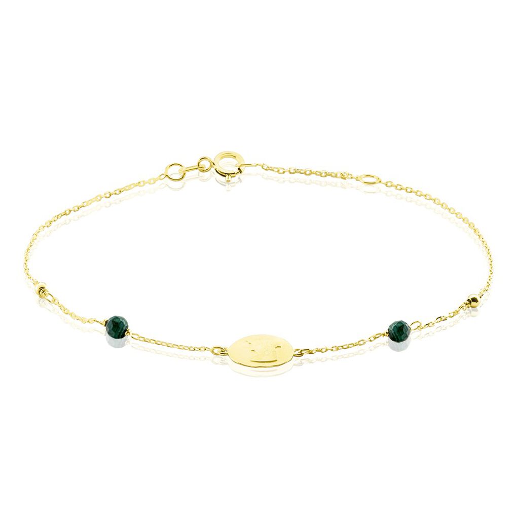 Damen Armband Gold 375 Malachit Grün 0,5ct Ethny - Armbänder Damen | OROVIVO