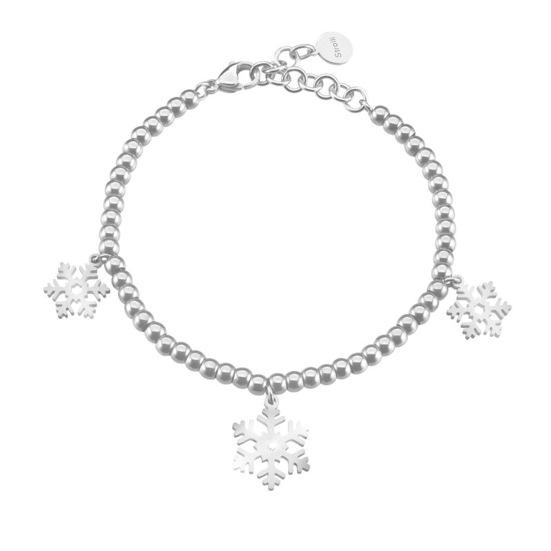 Bracciale fiocchi di neve in acciaio e cristalli - Spannringe Damen | OROVIVO