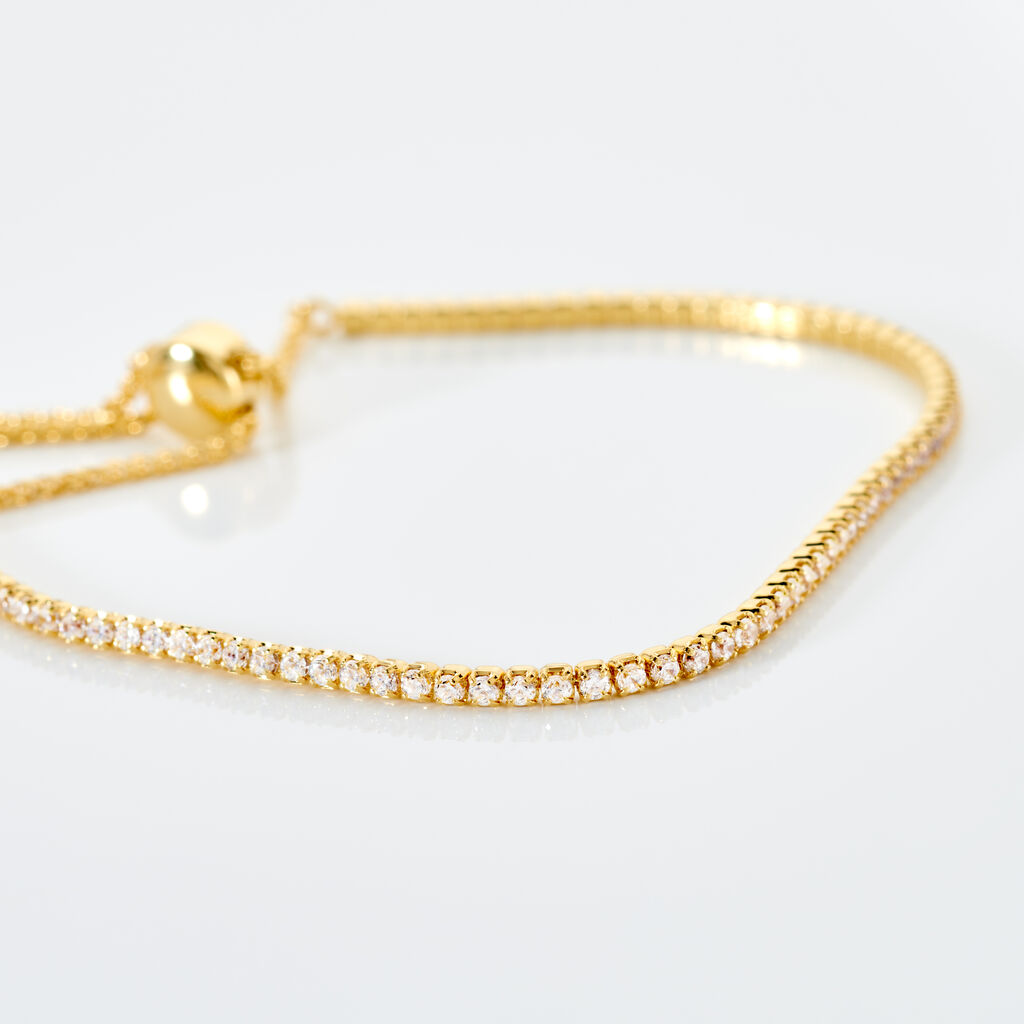 TALIA Damen Armband Silber vergoldet 925 Zirkonia Wei&szlig; 2,17 ct