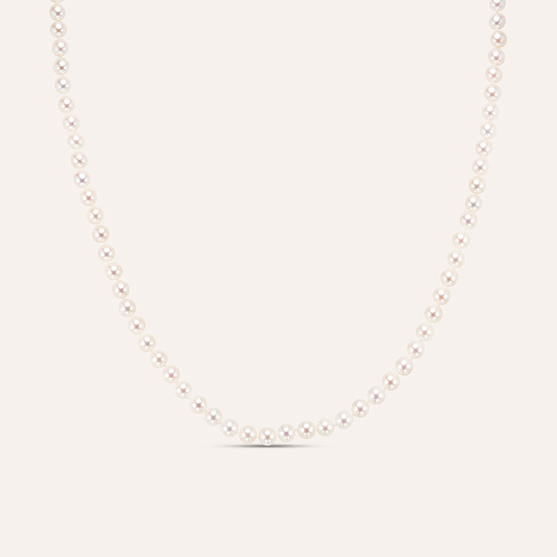 Collana Gabrielle Oro Bianco Perla Akoya - Spannringe Damen | OROVIVO