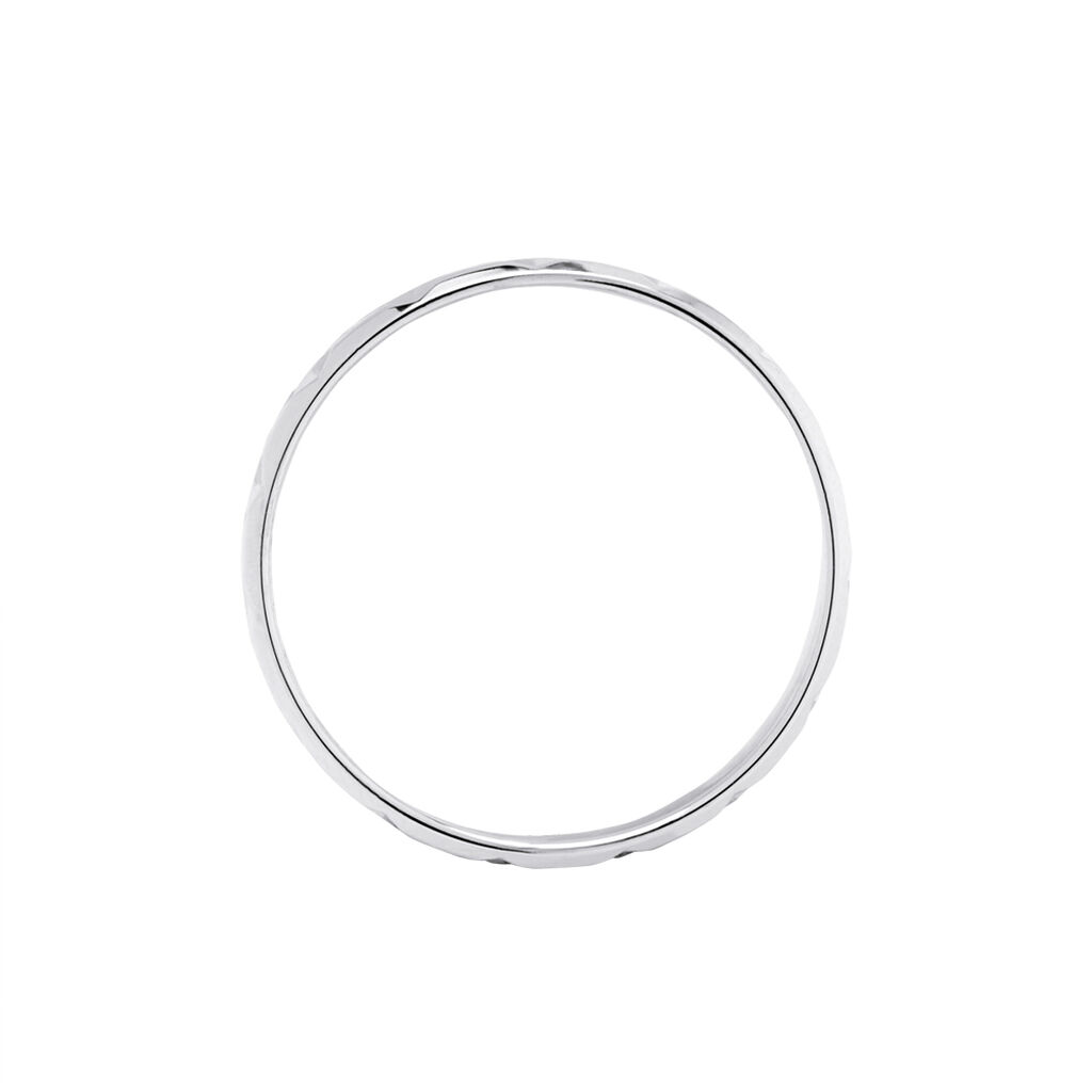 Alliance Fantaisie Ruban Plat Or Blanc - Spannringe Familie | OROVIVO