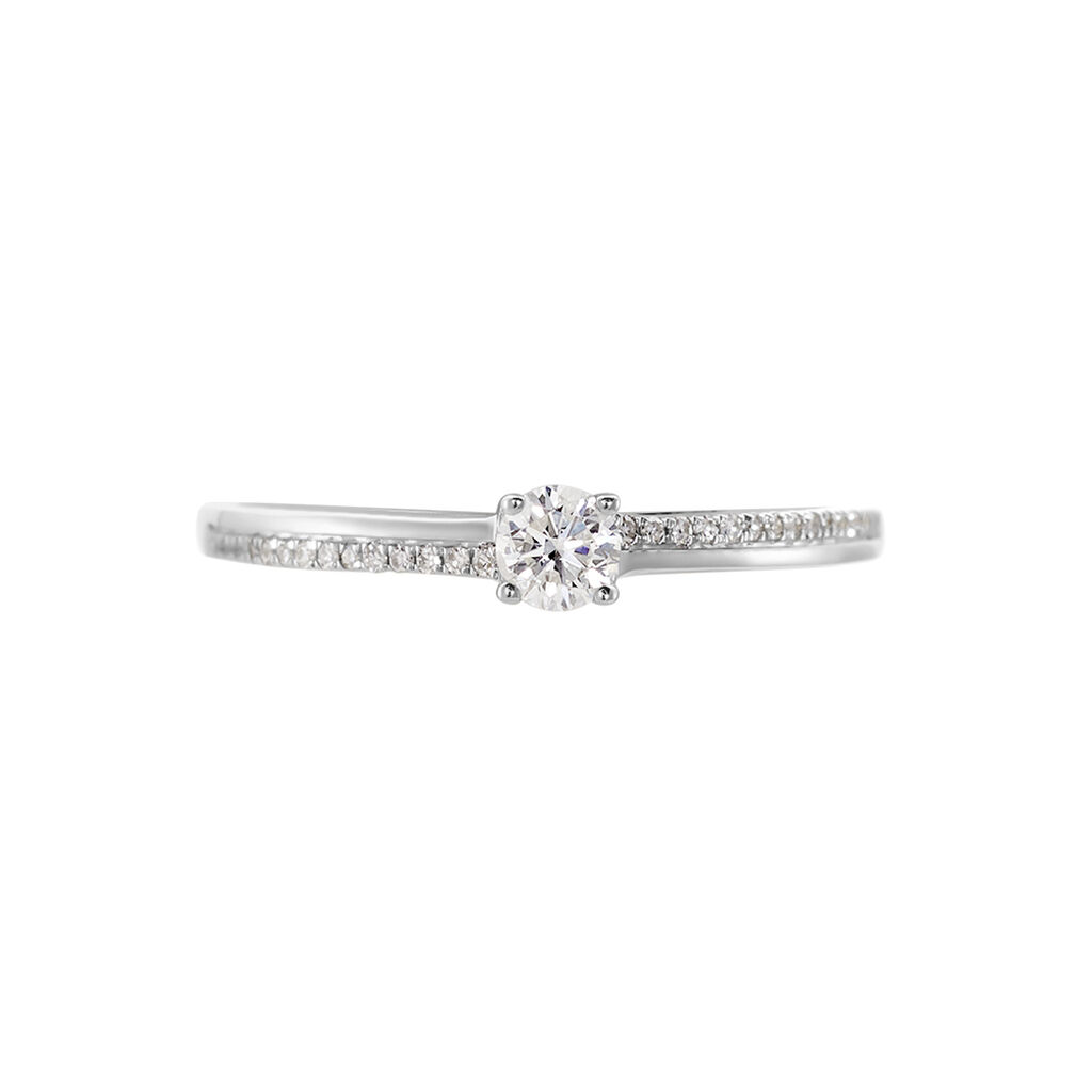 Damen Ring Weißgold 375 Diamant 0,22ct Alexandra  - Verlobungsringe Damen | OROVIVO