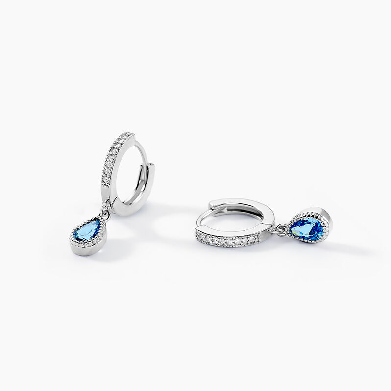 Créoles Jerusha Argent Weiss Spinelle Oxyde De Zirconium - Spannringe Damen | OROVIVO