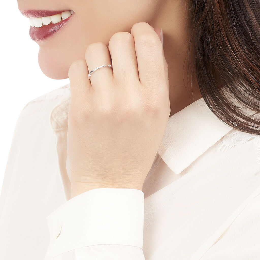 Bague Or Weiss Lisa Diamants - Spannringe Damen | OROVIVO
