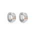 KAPINA Damen Creolen Silber Bicolor 925 Zirkonia Wei&szlig; 0,14 ct