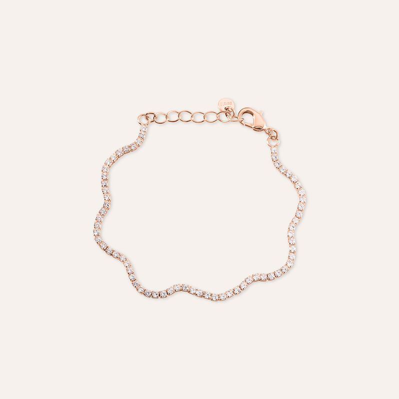 Bracciale Romantic Shine Ottone Rosa Cristallo - Spannringe Damen | OROVIVO