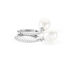Sydney Damen Creolen Silber 925 Zuchtperle Wei&szlig; 5 ct