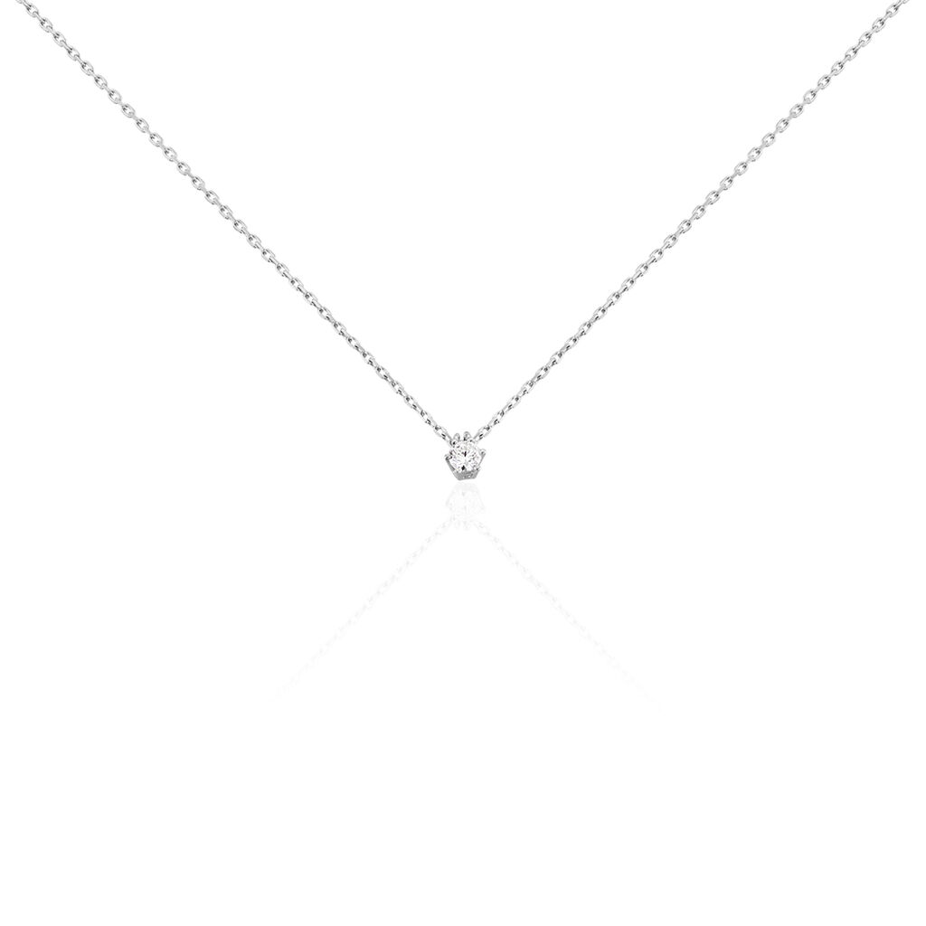 Damen Collier Weißgold 375 Diamant 0,1ct Rome - Halsketten Damen | OROVIVO