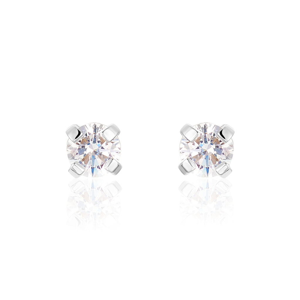 LENNJA Damen Ohrstecker Silber 925 Zirkonia Weiß 0,28 ct, Ohrstecker mit Stein