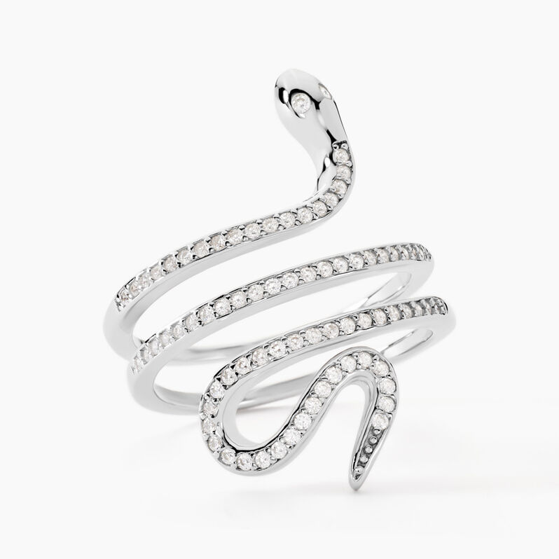 Bague Argent Rhodié Wesley Oxydes De Zirconium - Spannringe Damen | OROVIVO