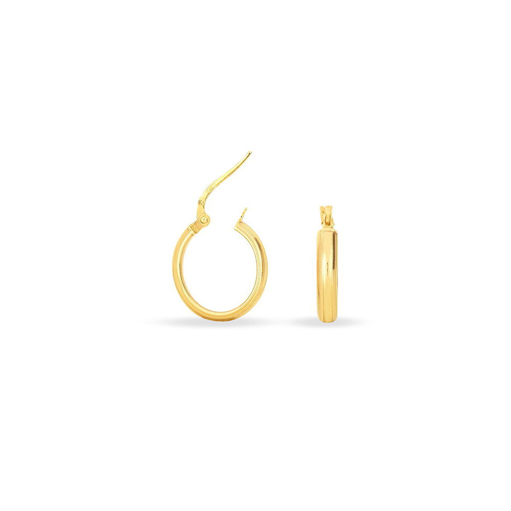 SHALANA OVAL Damen Creolen Gold 375 (9 Karat) Oval B 3 mm