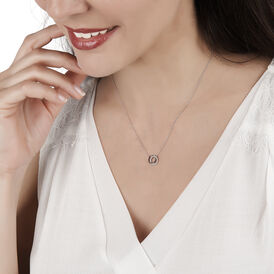 Damen Halskette Weißgold 375 Diamanten 0,074ct - Ketten mit Anhänger Damen | OROVIVO