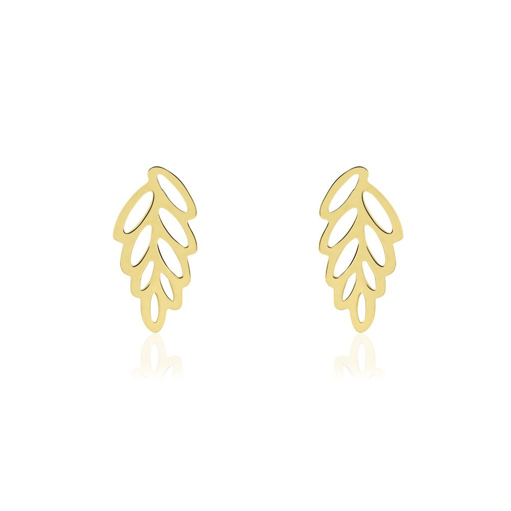 Damen Ohrstecker Gold 375 Blatt - Ohrstecker Damen | OROVIVO