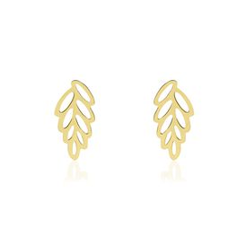 Damen Ohrstecker Gold 375 Blatt - Ohrstecker Damen | OROVIVO
