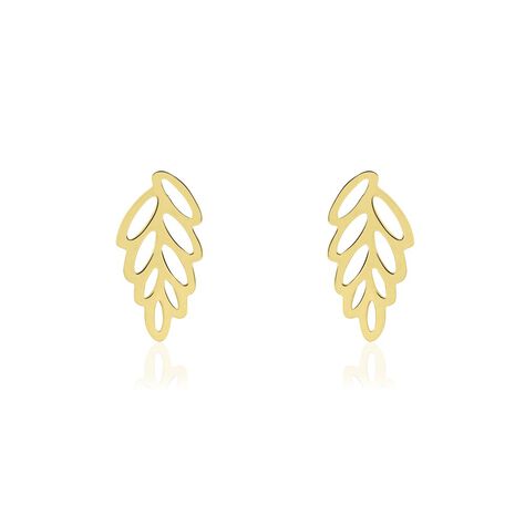 Damen Ohrstecker Gold 375 Blatt - Ohrstecker Damen | OROVIVO