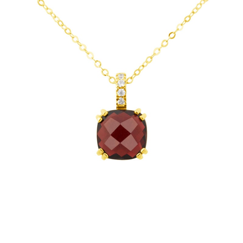Collana Amélie Oro Giallo E Granato Con Cubic Zirconia - Spannringe Damen | OROVIVO