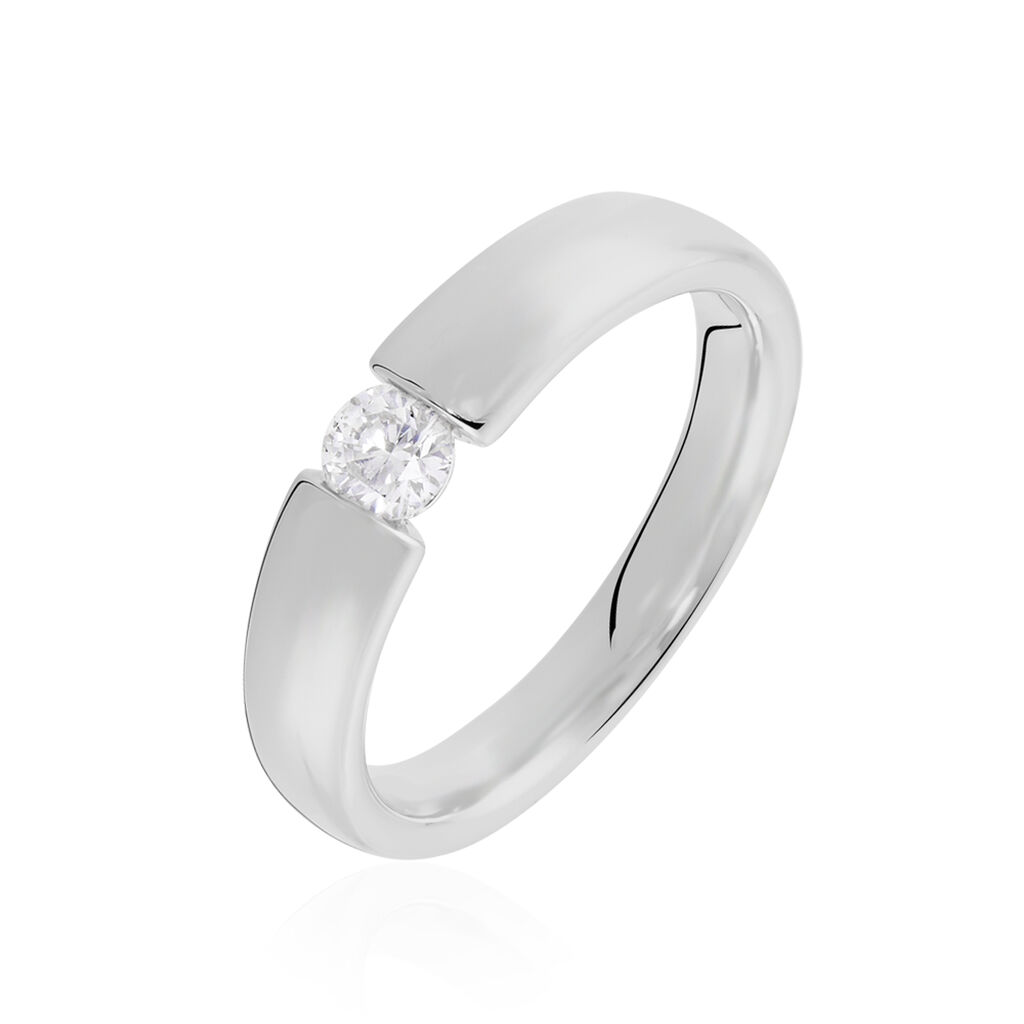 Lisboa Damen Ring Wei&szlig;gold 750 (18 Karat) Diamant Wei&szlig; 0,2 ct