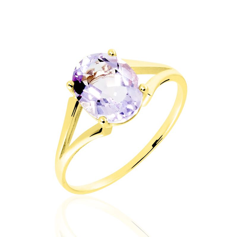 Bague Or Jaune posy Corps De Bague Double Amethyste Ovale - Spannringe Damen | OROVIVO