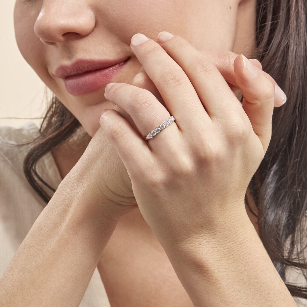 Alliance Hera Or Blanc Diamant - Spannringe Damen | OROVIVO