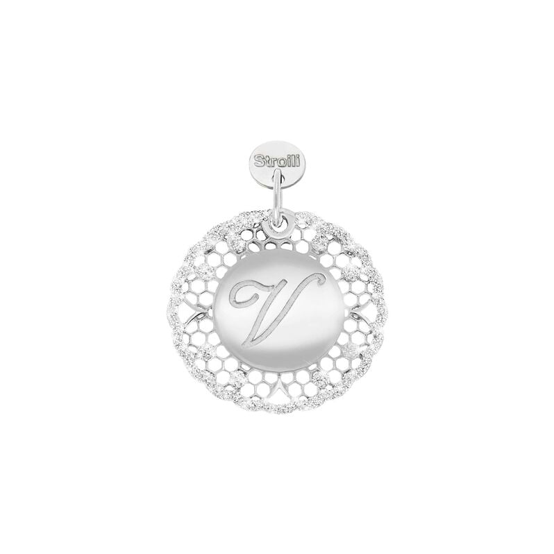 Charm in argento rodiato e glitter - Spannringe Damen | OROVIVO