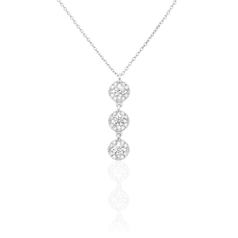 Collier Mayssamae Or Blanc Oxyde De Zirconium - Spannringe Damen | OROVIVO