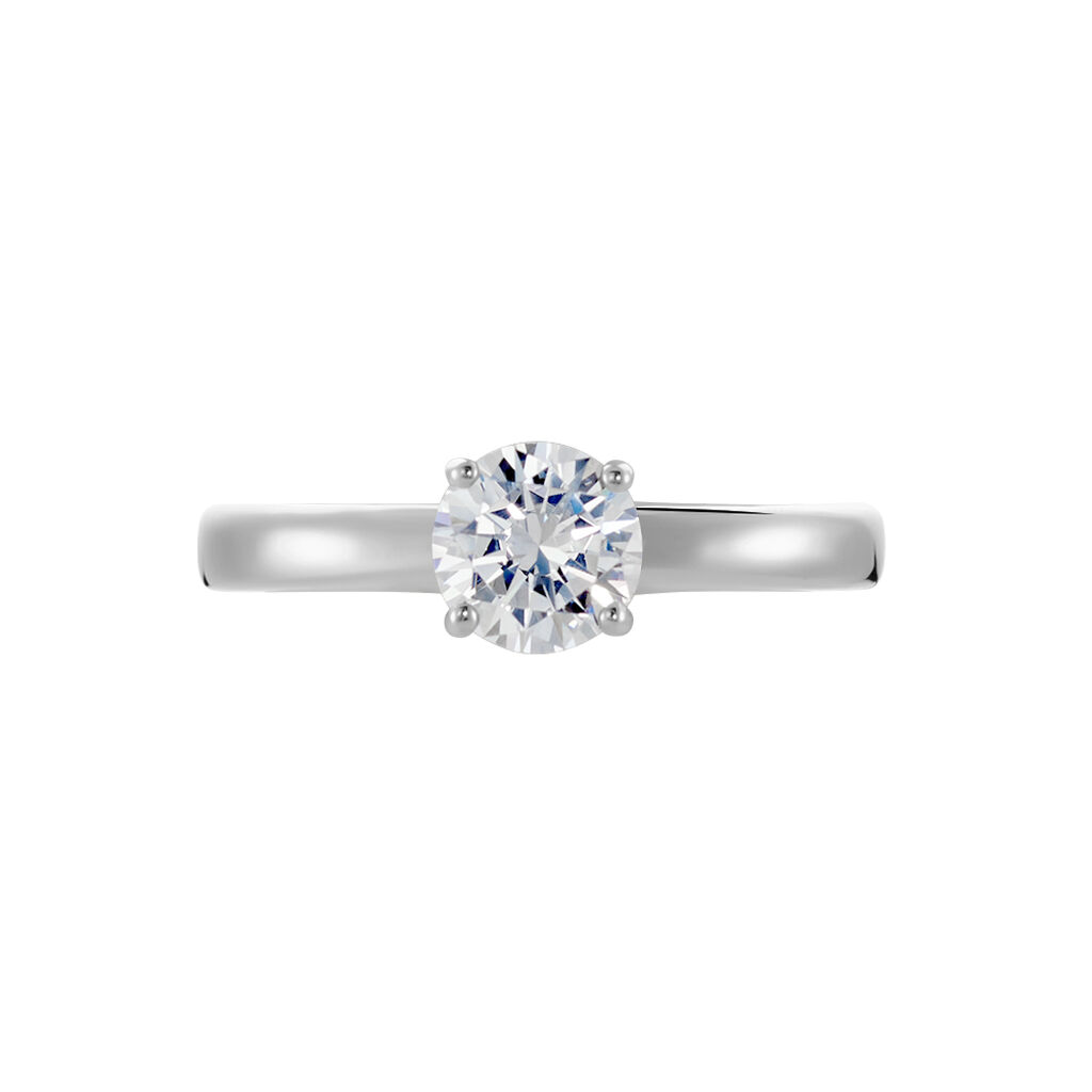 Damen Ring Silber Bicolor Gelb/Silber 925 Zirkonia Wei&szlig; 1,52 ct B 1,8 mm