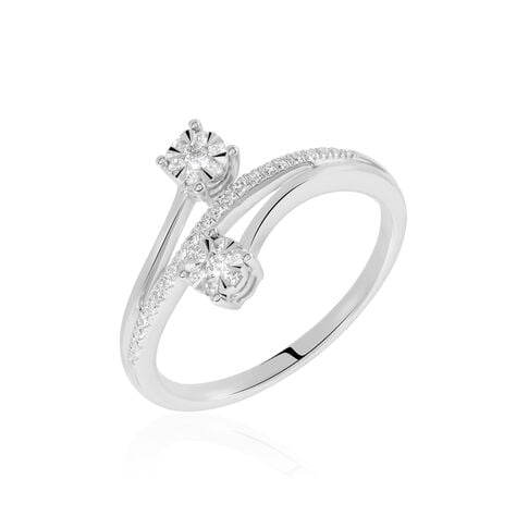 Damen Ring Weißgold 750 Diamant 0,23ct Petali 2  - Hochzeitsringe Damen | OROVIVO